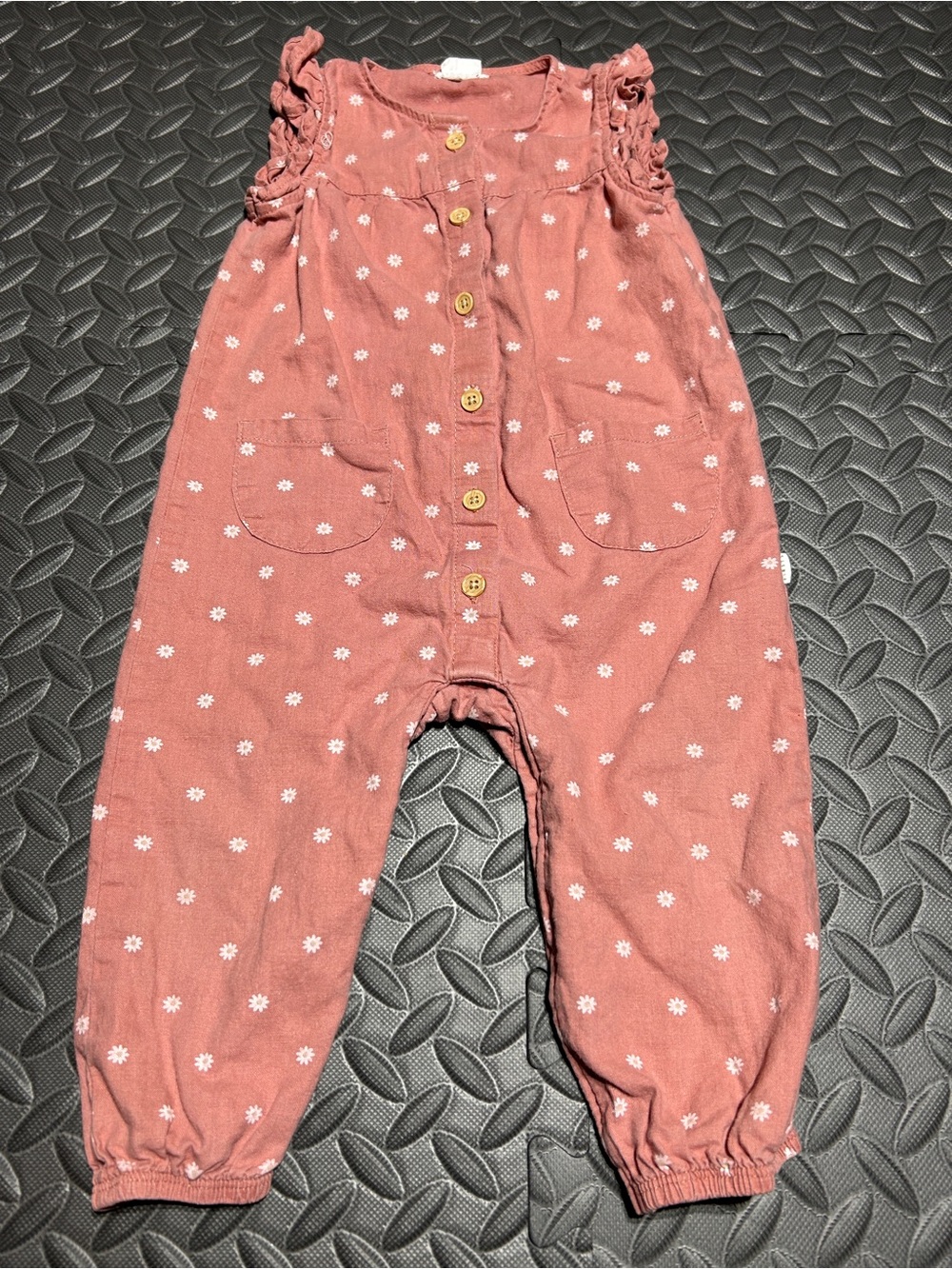 Petit Lem Pink Floral Sleeveless Romper